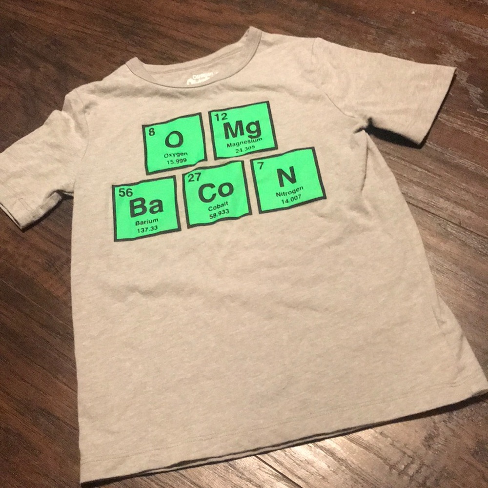 Oshkosh OMG bacon boys tee